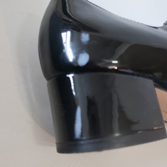 Womens Gianvito Rossi Black Patent Leather Mary Jane Pumps EU34 /US 4 - Picture 7 of 9